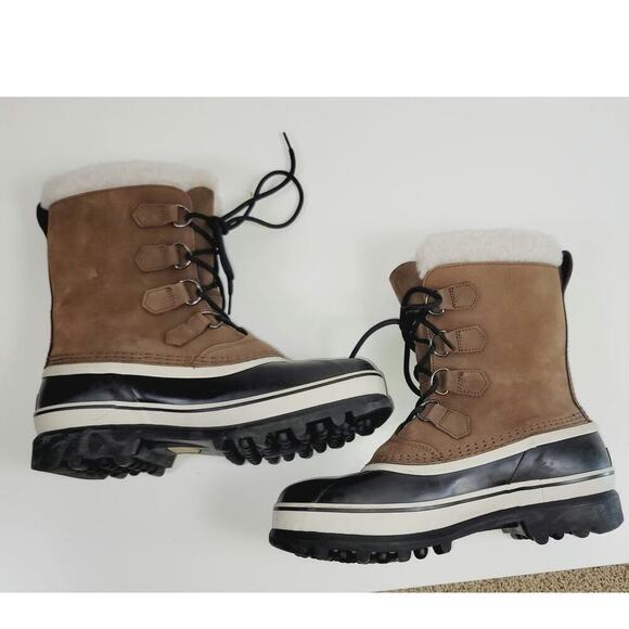 SOREL 1964 Pac Nylon Waterproof Snow Boots in Tabacco Black, sz 8.5 main image 14
